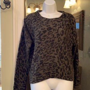 Rails - Olive and black cheetah print sweater